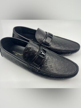 New Authentic Louis Vuitton Hockenheim Mocassin Black Monogram 10 US